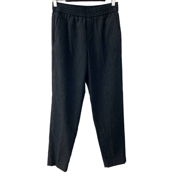Banana Republic Pinstripe Pull On Pants Trousers - Black White - 2 - Picture 1 of 7